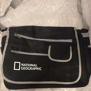 National Geographic Black and Gray Messenger Bag